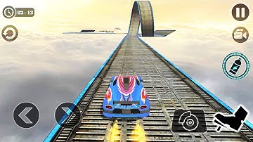 Impossible Stunt Car Tracks 3D: Blue Car Driving Stunts - Android GamePlay 2019