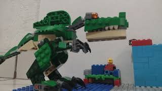 : lego, t rex vs Spinosaurus stop motion