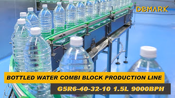Bottled water blowing-filling-capping combi-block production line for 1.5L / 9000BPH
