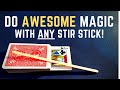 DO AWESOME MAGIC TRICK WITH ANY STIR STICK (Learn the Easy Secret!)