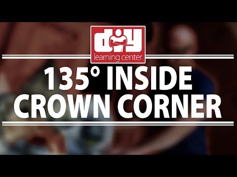 How to cut an inside 135 degree crown molding corner