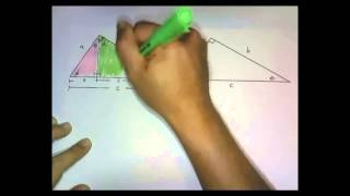 Proof of the Pythagorean Theorem Using Similar Triangles