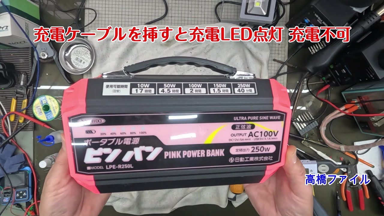 ポータブル電源 ピンバン 日動工業 LPE-R250L 【公式通販】
