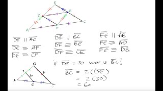 Grade 10 Math: Mid-segment theorem (triangles)