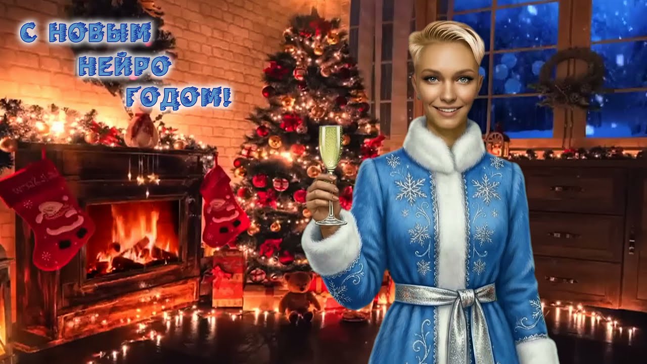 С НОВЫМ НЕЙРО-ГОДОМ! (Виртуальная Нейра поздравляет всех людей)