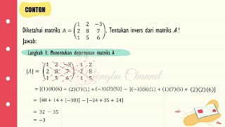 Invers Matriks Ordo 3 × 3 (Minor, Kofaktor, dan Adjoin)
