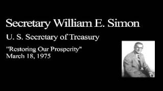 Landon Lecture | Secretary William E. Simon - audio only