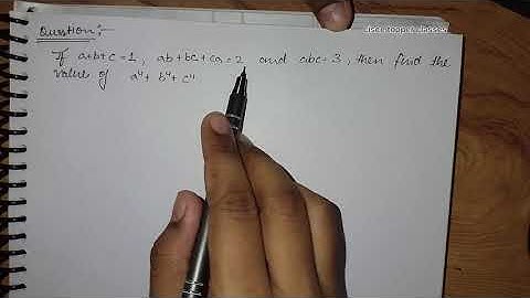 Q. If a+b+c =1 ,ab+bc+ca=2 and abc=3, then find the value of a⁴+b⁴+c⁴.....