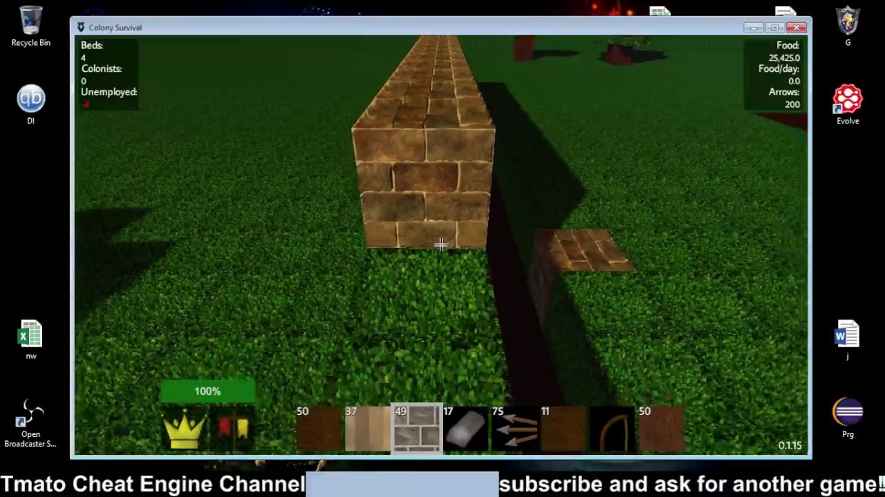 Colony Survival Immortal Infinite Items & food Tmato Cheat Engine