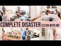 COMPLETE DISASTER WHOLE HOUSE CLEAN WITH ME 2019 | EXTREME CLEANING MOTIVATION | Amy Darley