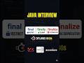 Final vs Finally vs Finalize (Explained in 60s) #programming #javainterview #javadevs #java