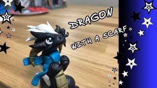 Polymer Clay Dragon with a scarf || Adorable Dragon!