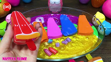 Mixing Random into GLOSSY Slime ! Satisfying Slime Video #359