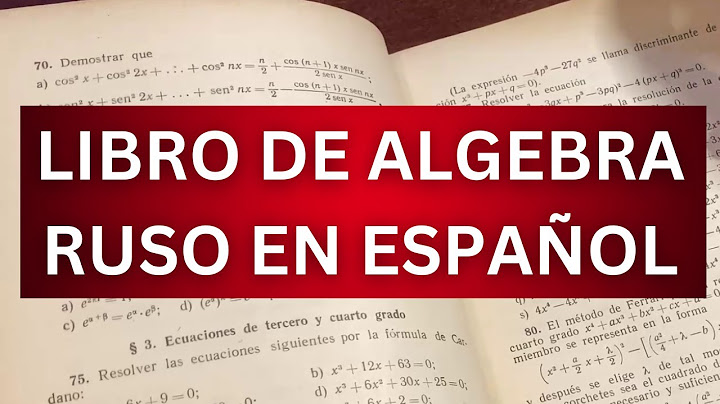 Libro de Algebra de el Editorial MIR MOSCU
