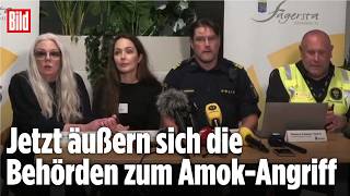 Amoklauf an Schule in Schweden: Die Pressekonferenz der Behörden