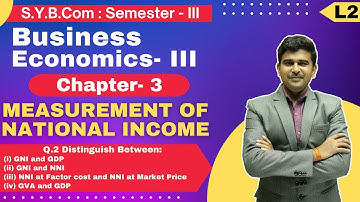 S.Y.B.Com || Business Economics- III || Chapter 3 | Measurement of national Income | Lecture 2 |