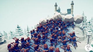 Christmas SNOWBALL Rollers vs 300 Vikings TABS Mod Map Creator Totally Accurate Battle Simulator