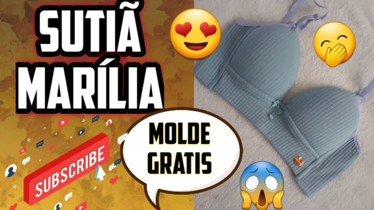 #moldegratis COMO FAZER SUTIÃ TULIPA MARÍLIA [PASSO A PASSO]