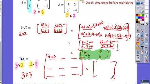 Alg II 4.2 Multiplying Matrices