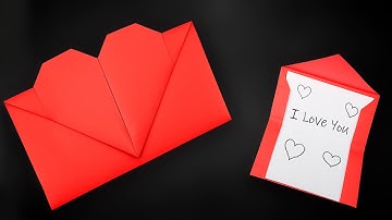 Origami: How to Fold a Heart Envelope with a Single Sheet! - Origami Valentine