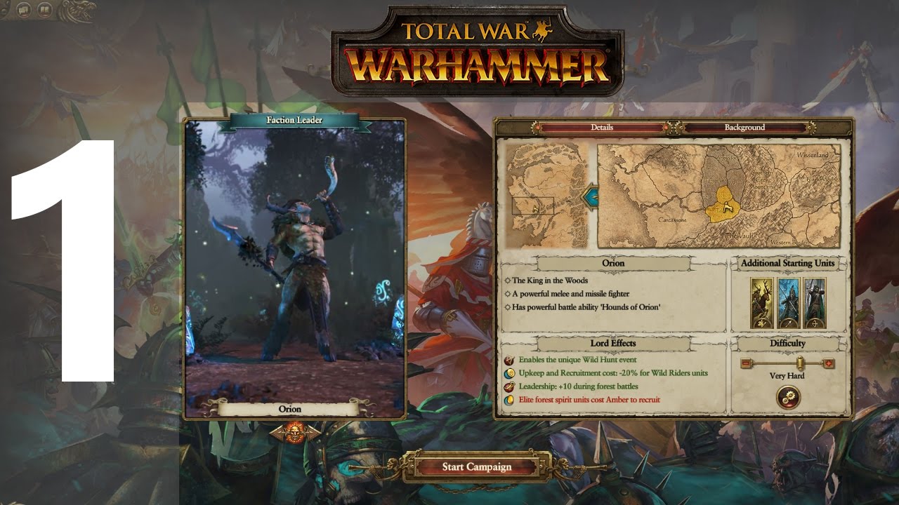 Total War Warhammer (VH) Wood Elves Campaign Episode 1. The Forest