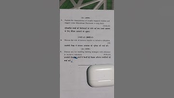 Creating and Inclusive School Questions Paper | B.Ed important questions for part-2 #short #shorts