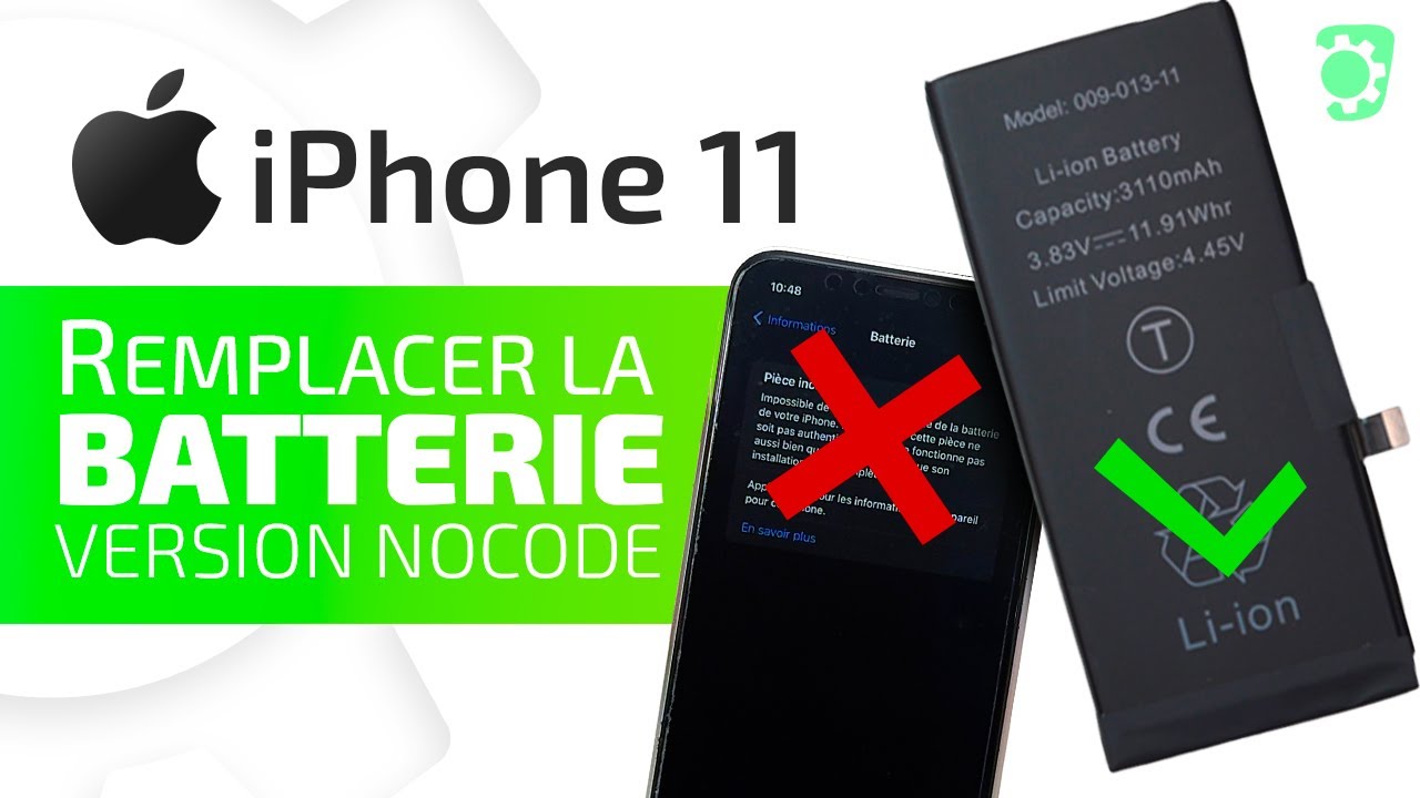 Changer la batterie sans message derreur sur liPhone 11  Tuto Brico phone