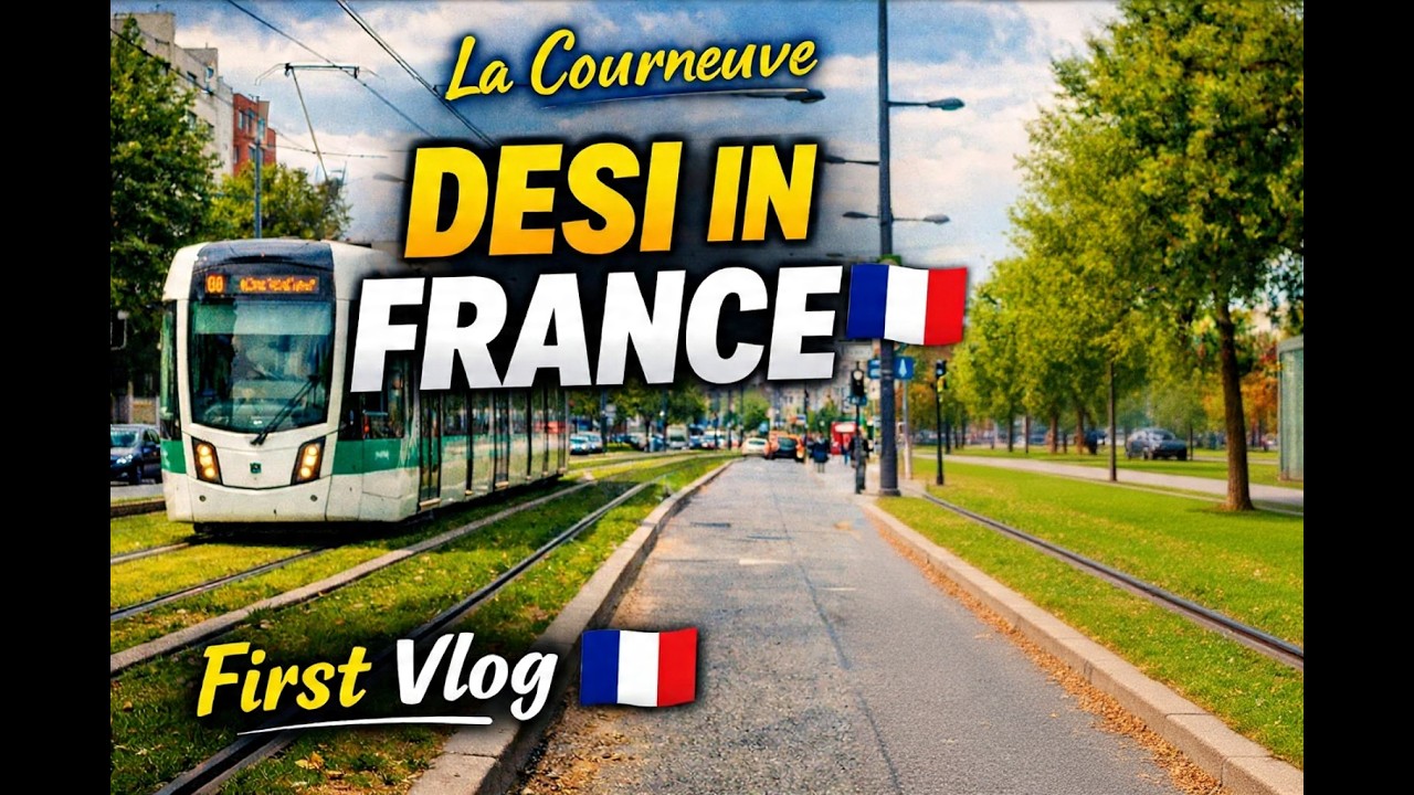 La Courneuve Street Walk 🇫🇷 | Nature, Trams & Desi Vibes VLOG1