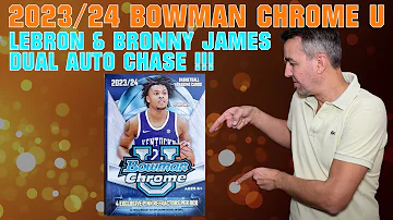 🏀 1/1 DUAL AUTO HUNT of LEBRON JAMES! Opening a 23-24 BOWMAN CHROME U Blaster Box.