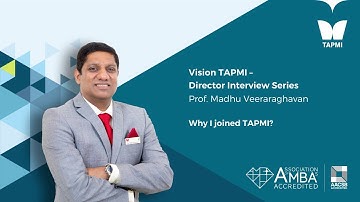 TAPMI - Director Interview Series - Introduction - Prof. Madhu  Veeraraghavan
