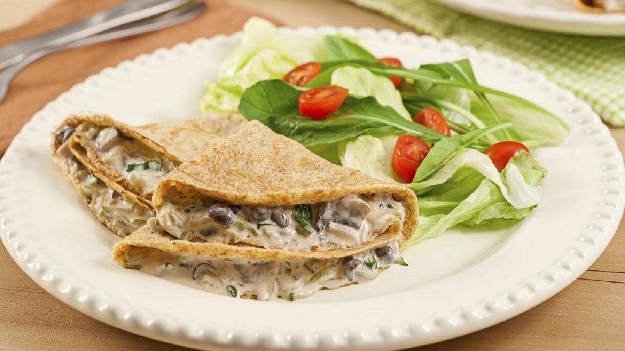 PANQUECA INTEGRAL COM RECHEIO DE ABOBRINHA E COGUMELOS RECEITAS NESTLÉ