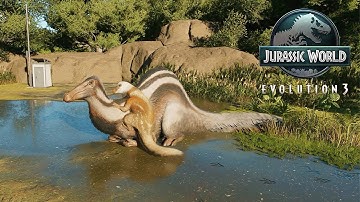 FREE RETURNING SPECIES REVEALED! Deinocheirus Footage [4k] | Jurassic World Evolution 3
