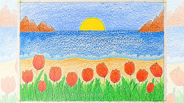 Vẽ những sắc màu thiên nhiên lớp 5 | Thiên nhiên tươi đẹp | Vẽ tranh phong cảnh biển