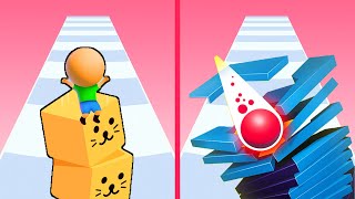 Cube Surfer Vs Stack Ball Game Max Level Top Free Gameplay 4MJHCSA screenshot 3