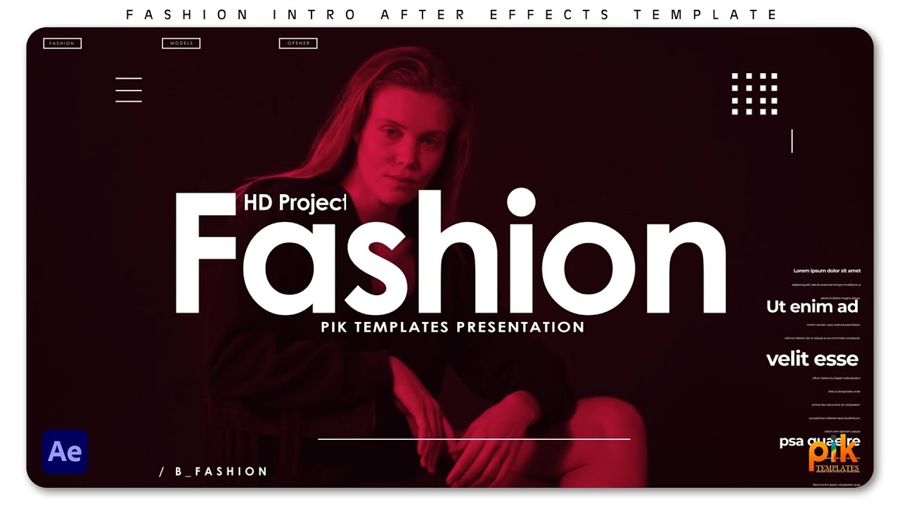 Fashion Intro Free After Effects Template - Pik Templates fashion-intro-free-after-effects-template-pik-templates
