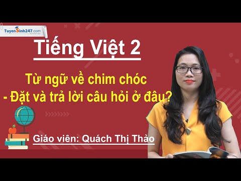 Tiếng Việt 2 Tuần 21 – Bài 3:  Từ ngữ về chim chóc; Đặt và trả lời câu hỏi ở đâu?  – Cô Quách Thảo