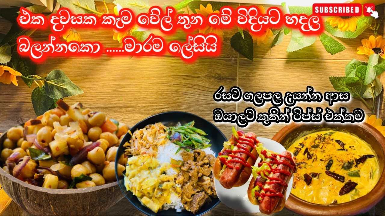 තුන් වේලම උයන්නෙ මොනවද කියල හිතපු කාලෙ ඉවරයි /Breakfast ,Lunch & Dinner Menu Ideas /Sinhala