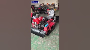 Compact Crawler Tractor Tiller with Remote Controller #rotarytiller #tractor #cultivator #tiller