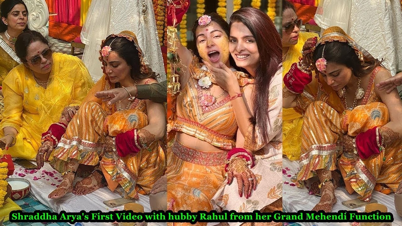 Kundali Bhagya actress Shraddha Arya's First Video with hubby Rahul from her Grand Mehendi Function