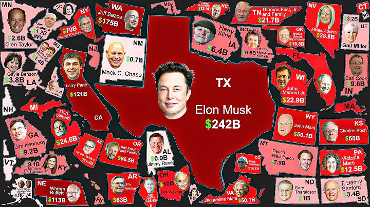 Mapped: The Wealthiest Billionaire in Each U.S. St...