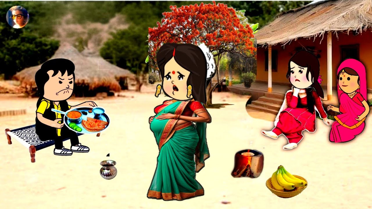 प्रेगनेंट पत्नी को पति ने निकाला घर से 🥺 अवधी कॉमेडी वीडियो #jijiwalacartoon @Divyarbl 