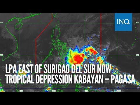 LPA east of Surigao del Sur now Tropical Depression Kabayan – Pagasa