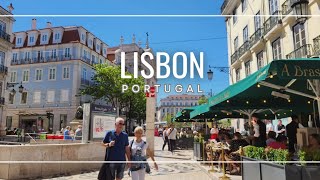 Hot Day in Lisbon Today | Lisbon PORTUGAL | Baixa Chiado