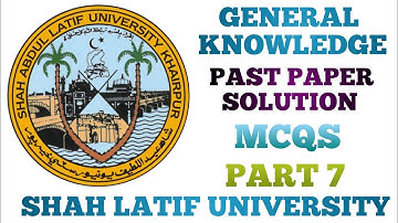 General knowledge//Mcqs//Competitive exams//entry test//Shah Latif University Khair pur