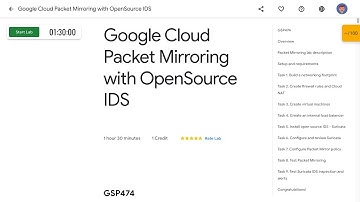 Google Cloud Packet Mirroring with OpenSource IDS GSP474
