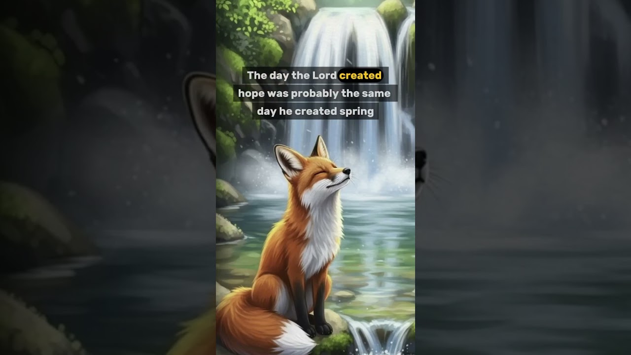 Вдохновляющая весенняя цитата, вселяющая надежду 🦊🌊 