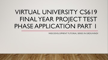 How to Create Registration Form in ASP.NET C# | VU FYP CS619 Test Phase Application Part 1
