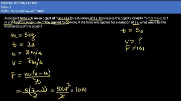 A constant force acts on an object of mass 5 kg for a duration of 2 s. It increases the object’s