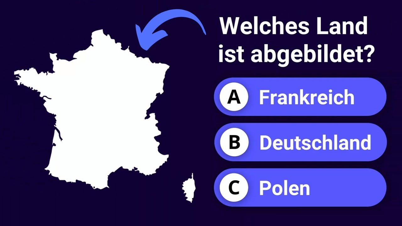 New EUROPA QUIZ - Kannst du diese europäischen Länder am Umriss erkennen?