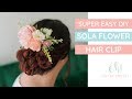 Hair Clip Tutorial using sola wood flowers or fake flowers